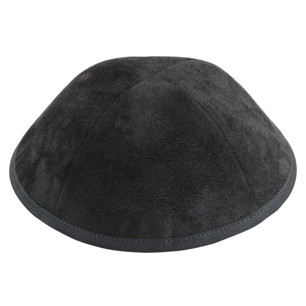 Grey Suede Yarmulka
