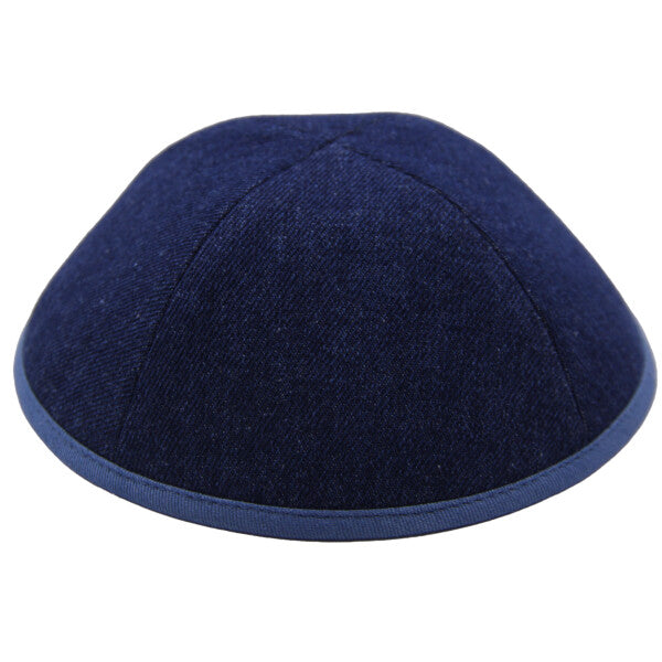 Blue Denim with Light Blue Denim Rim Yarmulka