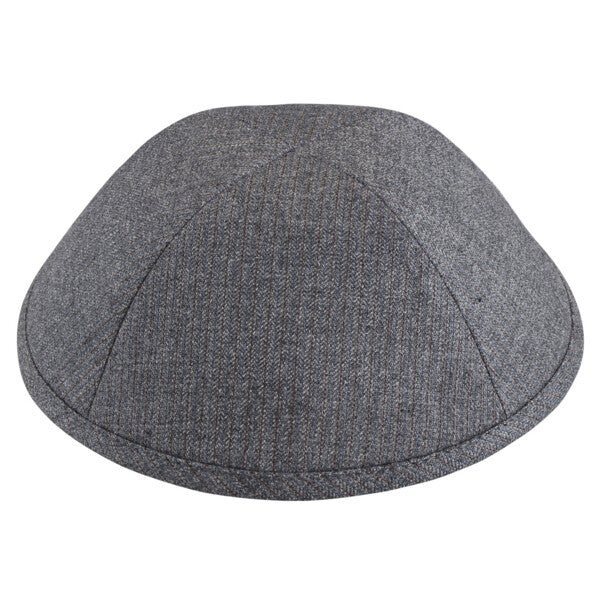 Light Grey Heather Suit with Maroon Pinstripe Yarmulka