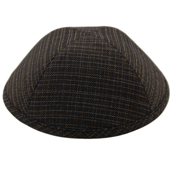 Golden Black Plaid Suit Yarmulka