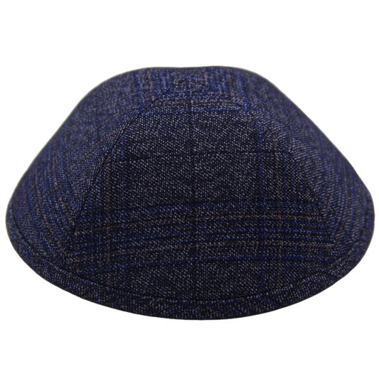 Navy Golden Plaid Suit Yarmulka