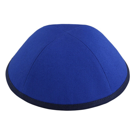 Royal Blue Cotton with Navy Rim Yarmulka