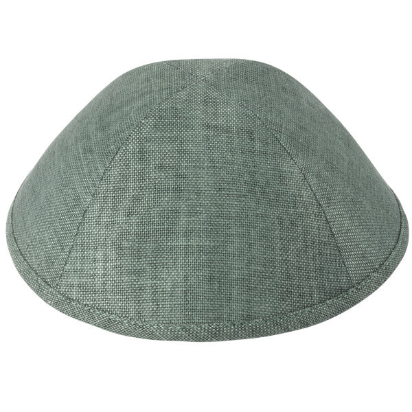 Green Chambray Linen Yarmulka