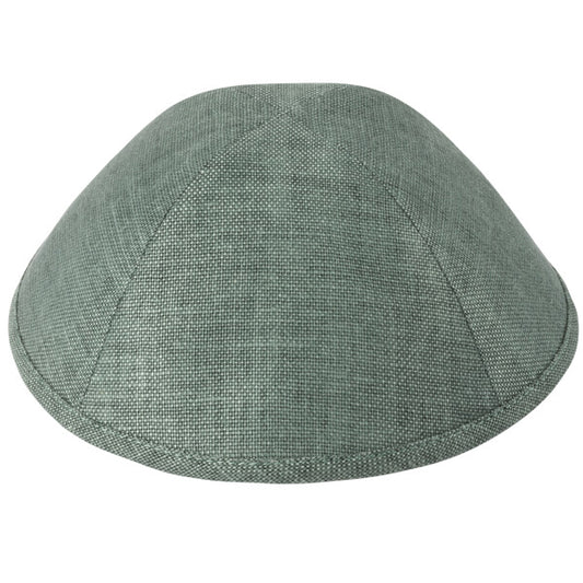 Green Chambray Linen Yarmulka