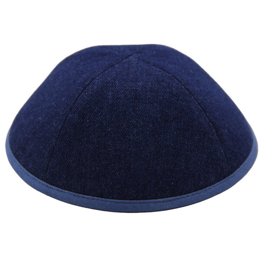 Blue Denim with Light Blue Denim Rim Yarmulka